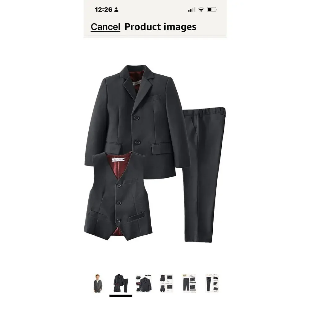 YuanLu Boys Suit for Kids Tuxedo Wedding Ring Bearer Outfit 3t